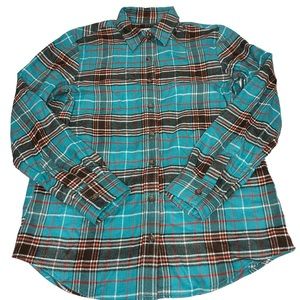 New Lands End Fleece Long Sleeved Shirt in Teal Size XSP Generous size See pics